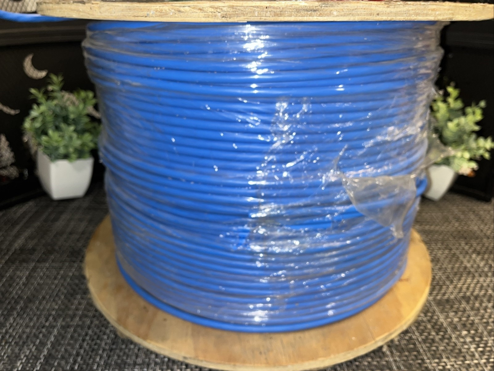 1000’ CAT6A Blue Ethernet Network Cable CMP Wire 500MHz Comtran Com-Link 1000Ft