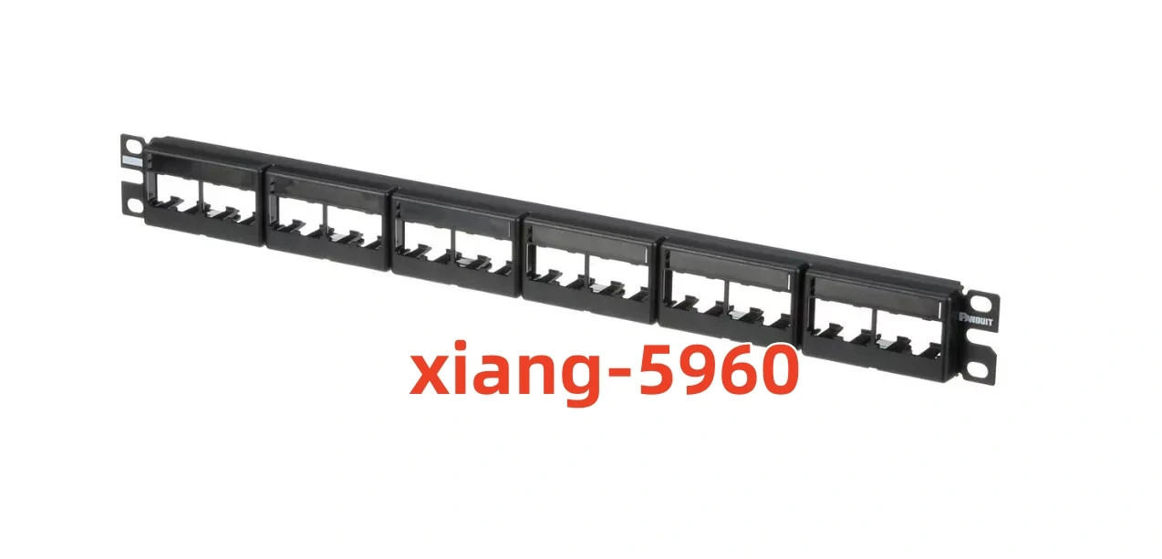 Panduit CPP24/LA24WBLY Mini-Com 24 Port Angled Modular Patch Panel Port 1 RU BL