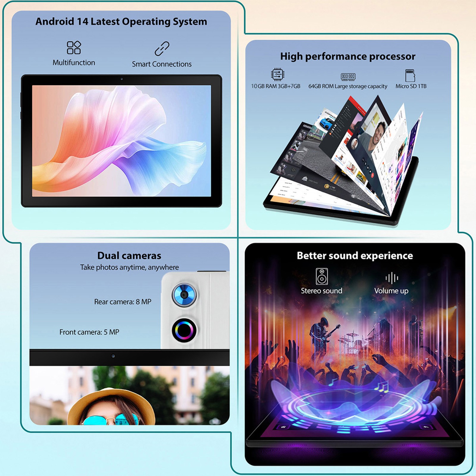 2025 AEEZO Tablet 10.1″ Android 11 Octa-Core Tablets,20+64GB With Keyboard/Mouse