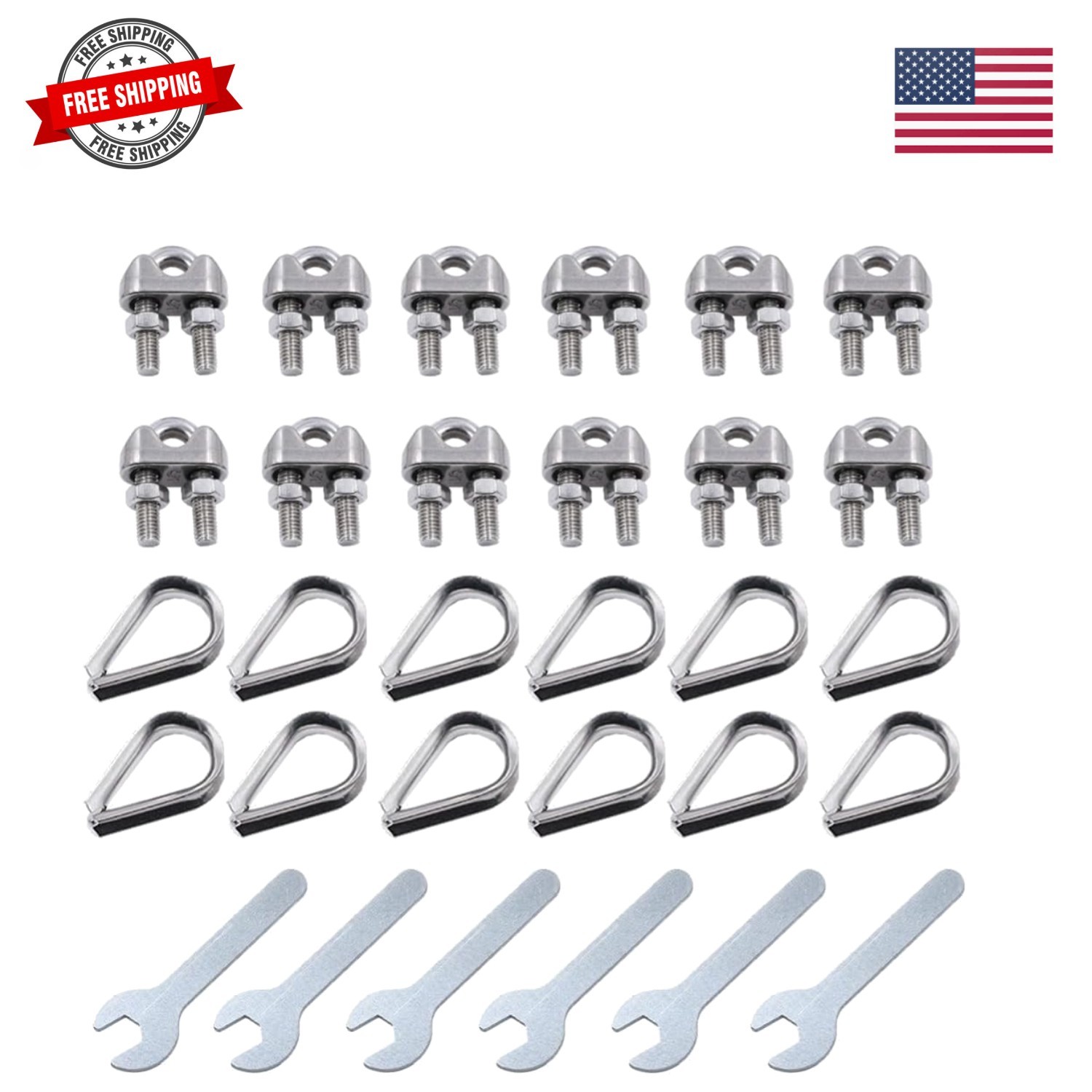 5mm Cable Hardware Kit for Gym Pulley Systems – Steel Ball Stoppers, Eyelets …