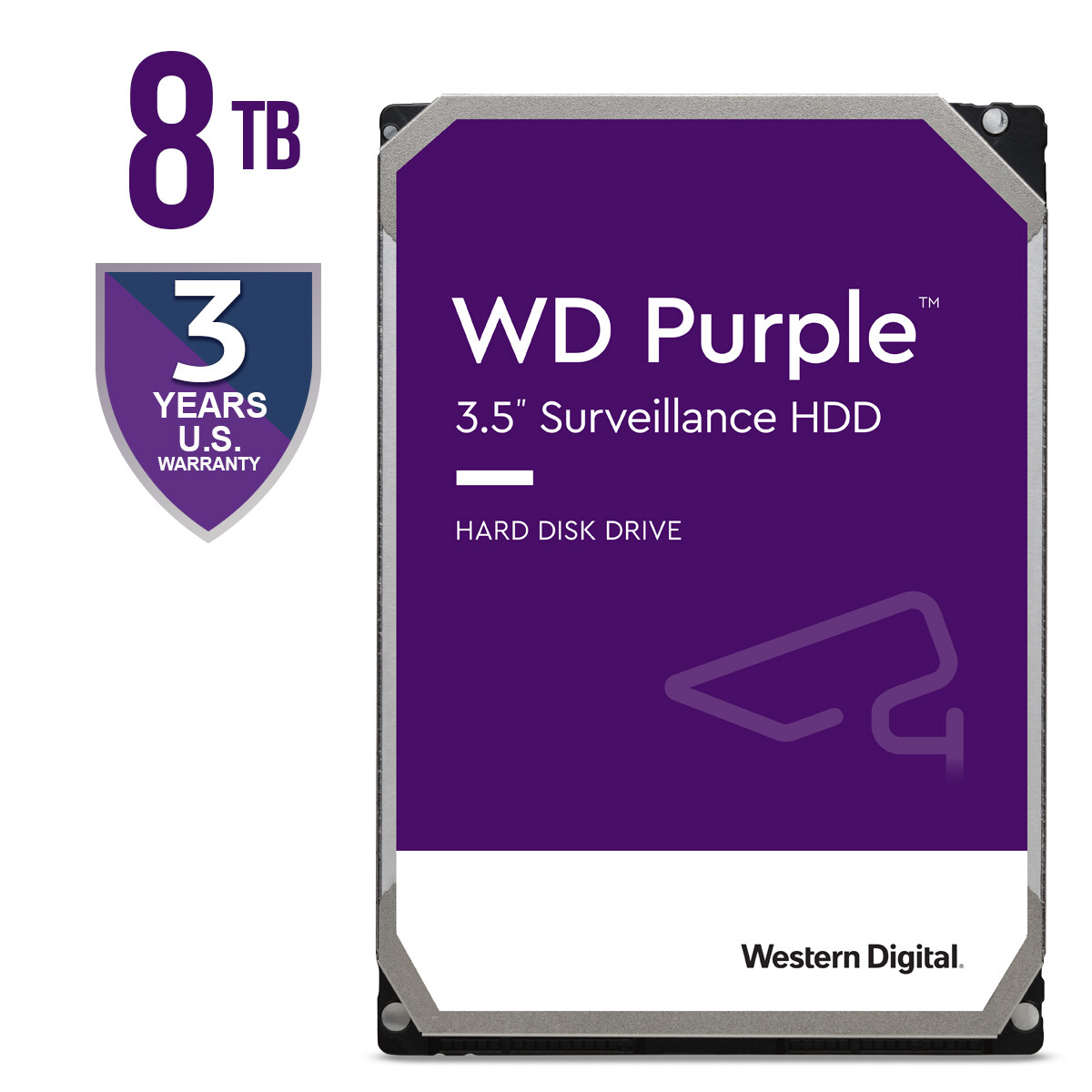 WD Purple 8TB Internal Hard Drive 256MB 7200RPM Surveillance HDD 3.5″ WD85PURZ