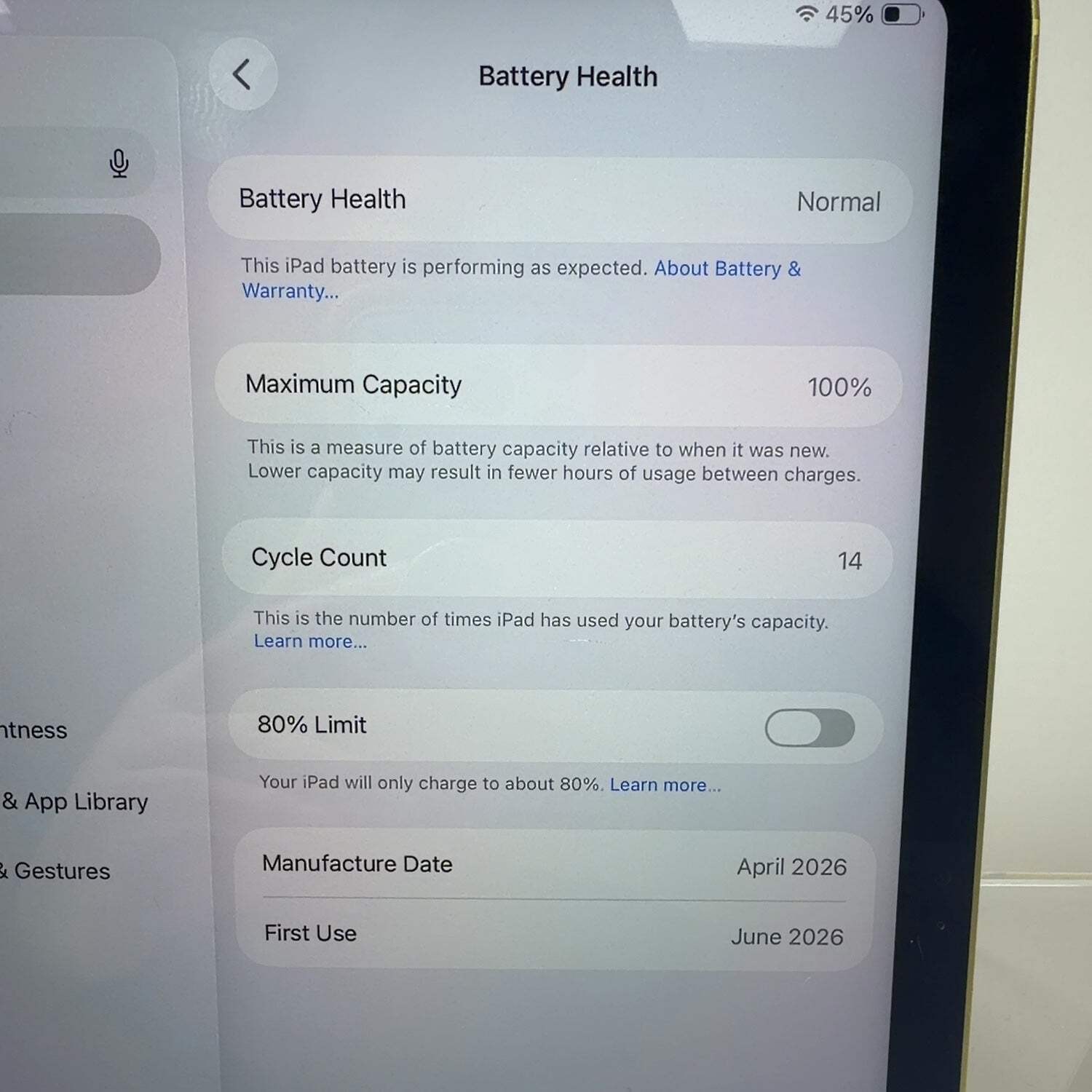 WiFi Only Apple iPad 11″ (A16) 128GB 26.5 Yellow MD7H4LL/A