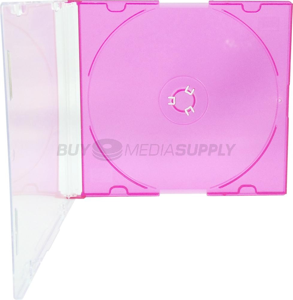 5.2mm Slimline Red Color 1 Disc CD Jewel Case Lot