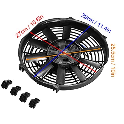 10 Inch Universal Electric Radiator Cooling Fan 24V Slim 80W | High-