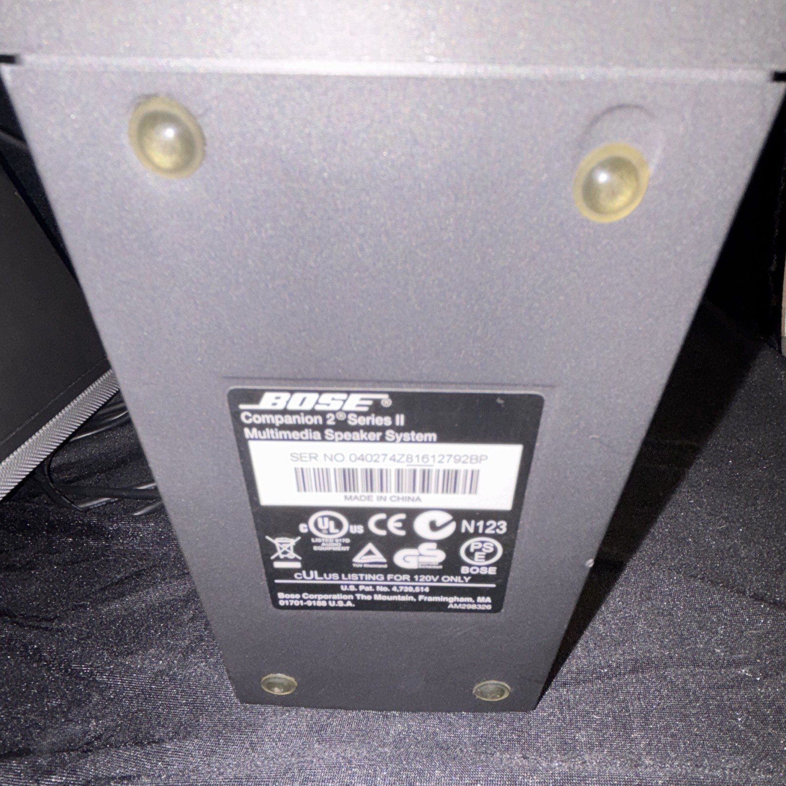 Bose Companion 2 Series II Computer PC Speakers W/ All Wires – Tested & Working