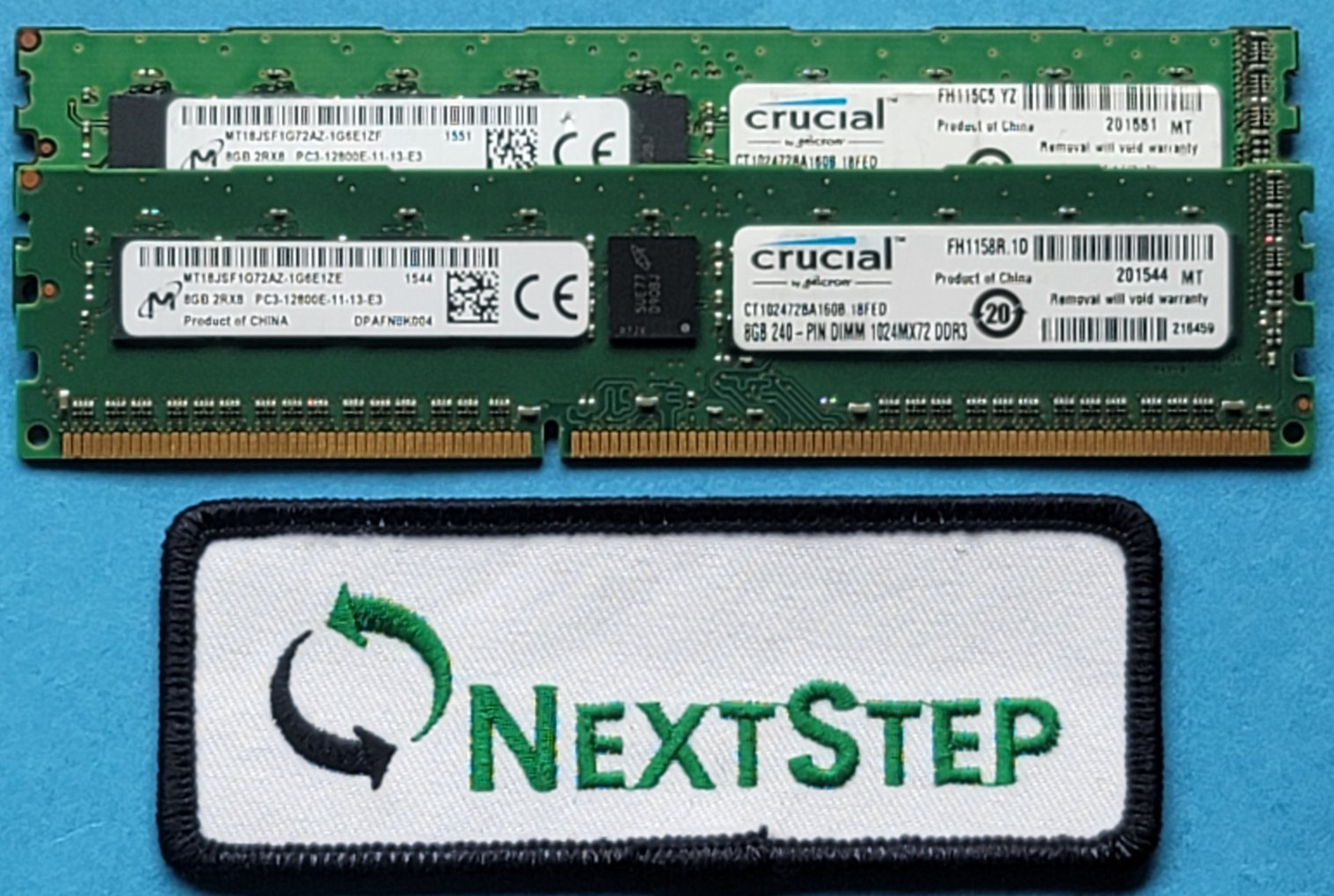Micron 8GB 2Rx8 PC3-12800E ECC UDIMM RAM **Lots of 2**