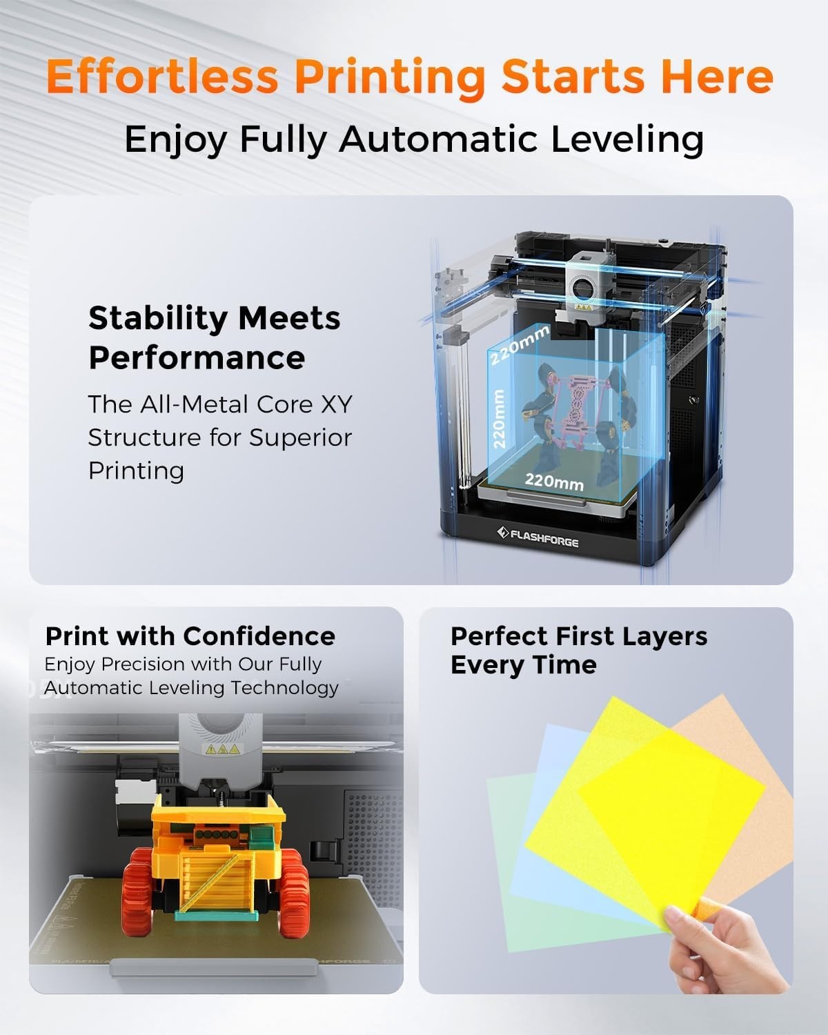 AD5X Multi-Color 3D Printer 4 Colors with IFS, Fully Auto Leveling FDM 3D Printe