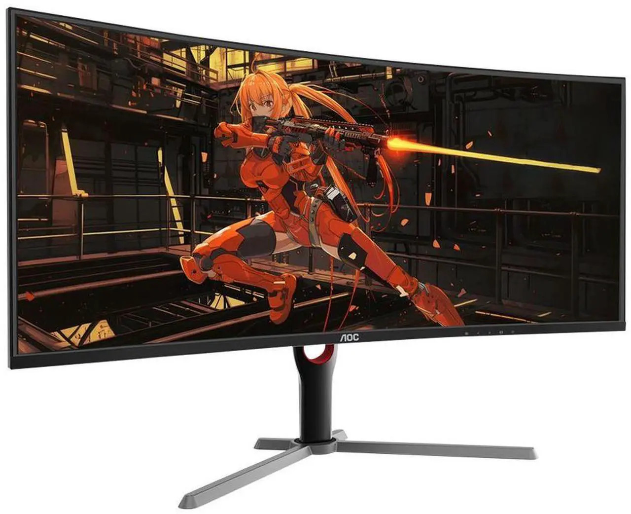 AOC CU34G10X 34″ 2K WQHD (3440 x 1440) 165Hz 1ms Curved Screen Gaming Monitor