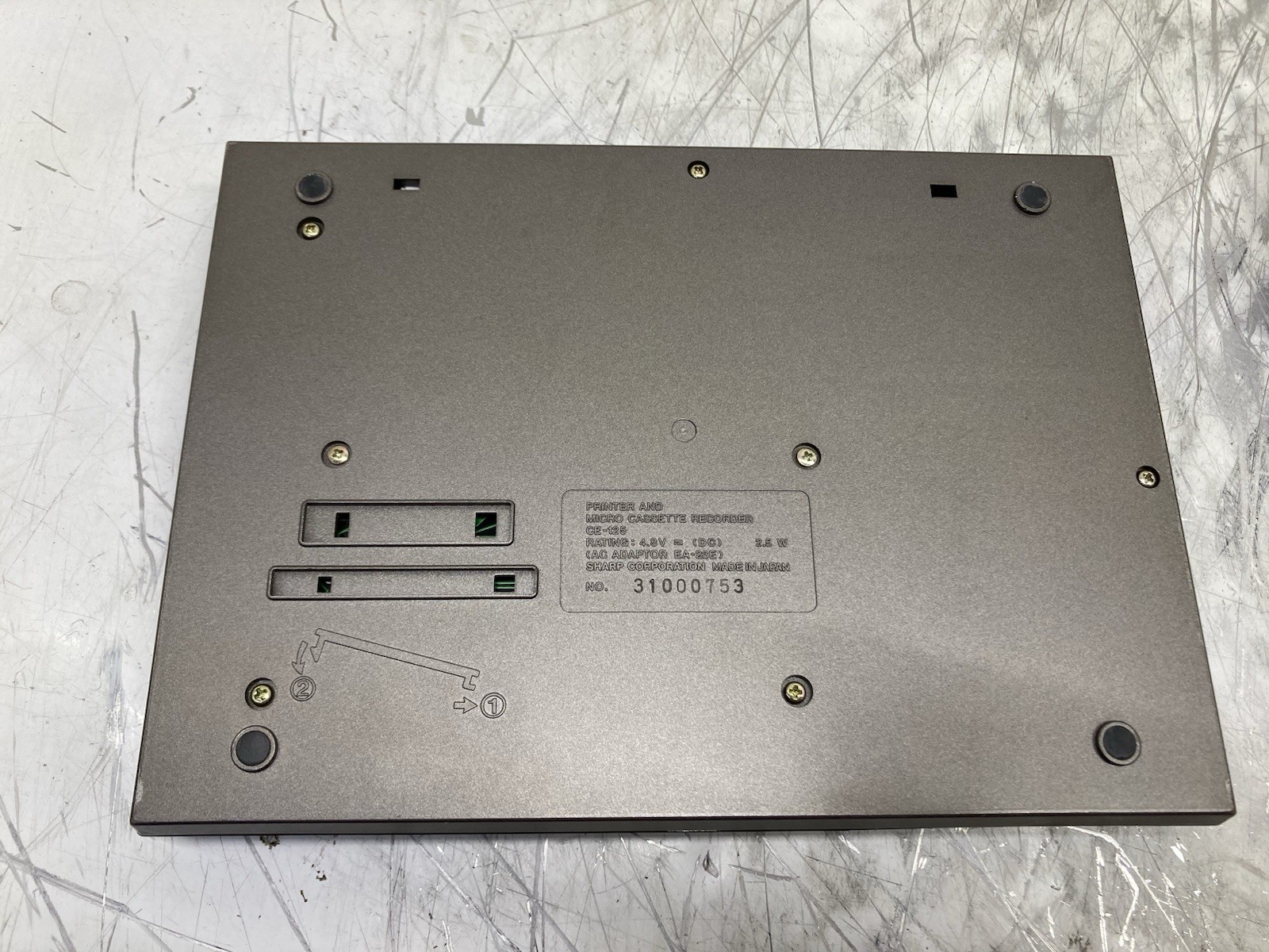 PARTS–Sharp PC-1250A CE-125 Pocket Computer, Accessories – TAPE DRIVE BROKEN