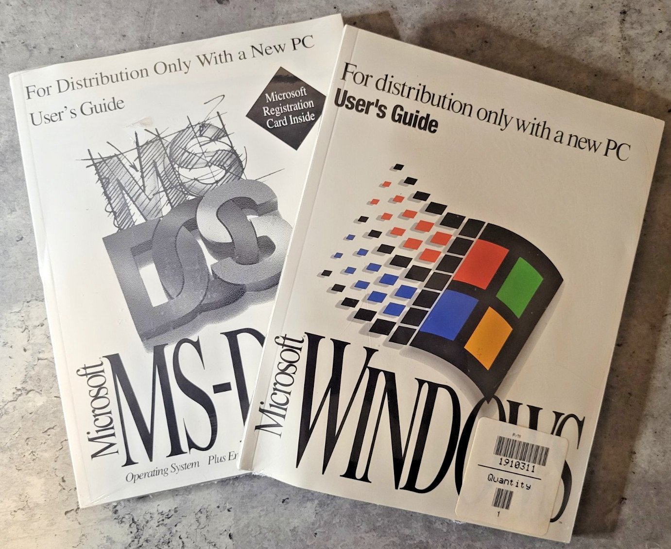 Microsoft MS-DOS 6.22 & Windows OEM Sealed User Guides COA 3.5 Vintage Software!