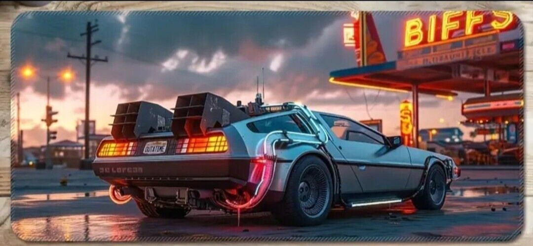 DeLorean Back to the Future 27.5″ X 12″ High Quality Desk Mat Mouse Pad