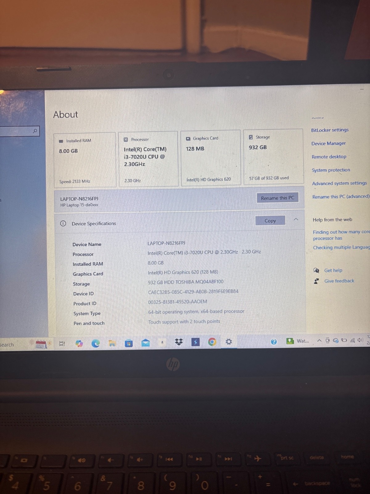 hp windows 10 laptop i3-15inch business laptop