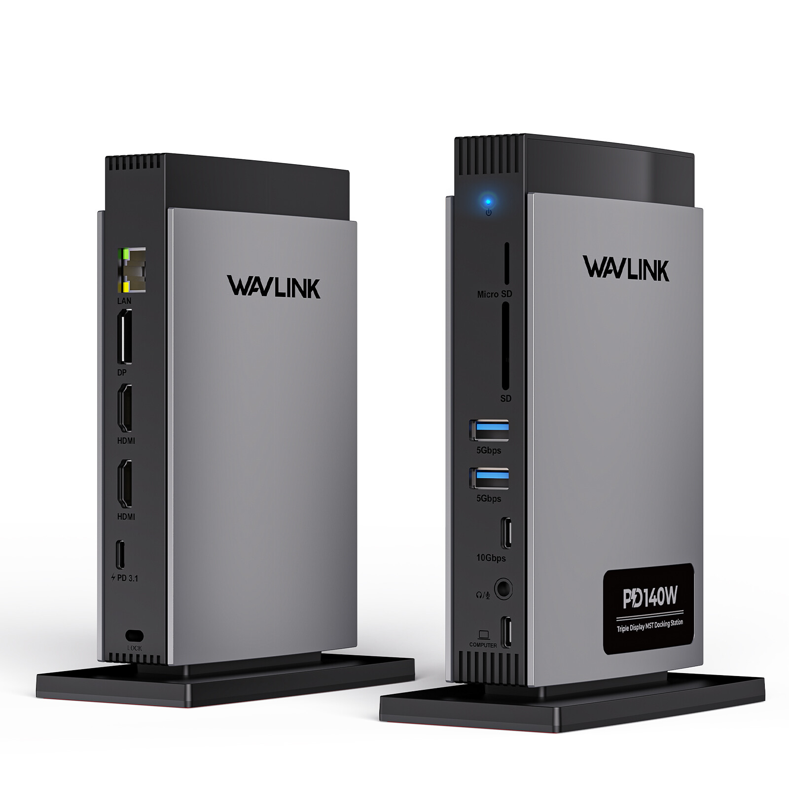 WAVLINK 11-in-1 USB-C Docking Station Triple Display 4K 125W PD3.1 Multiport Hub
