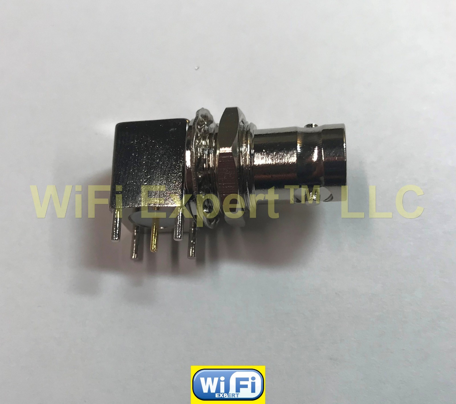 BNC Right Angle female jack BULKHEAD solder PCB mount RF connector ships from US