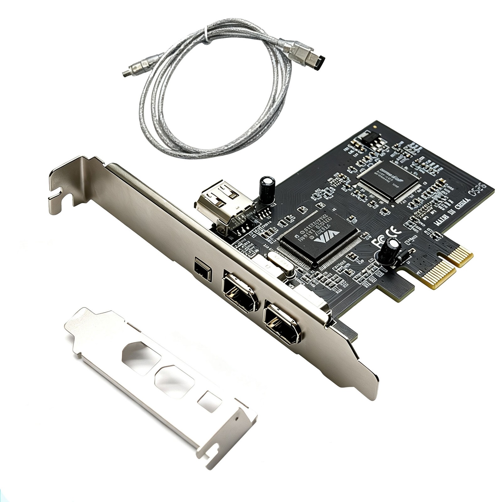 New 4 Ports PCI Express 1X to External IEEE 1394 Firewire Expansion Card