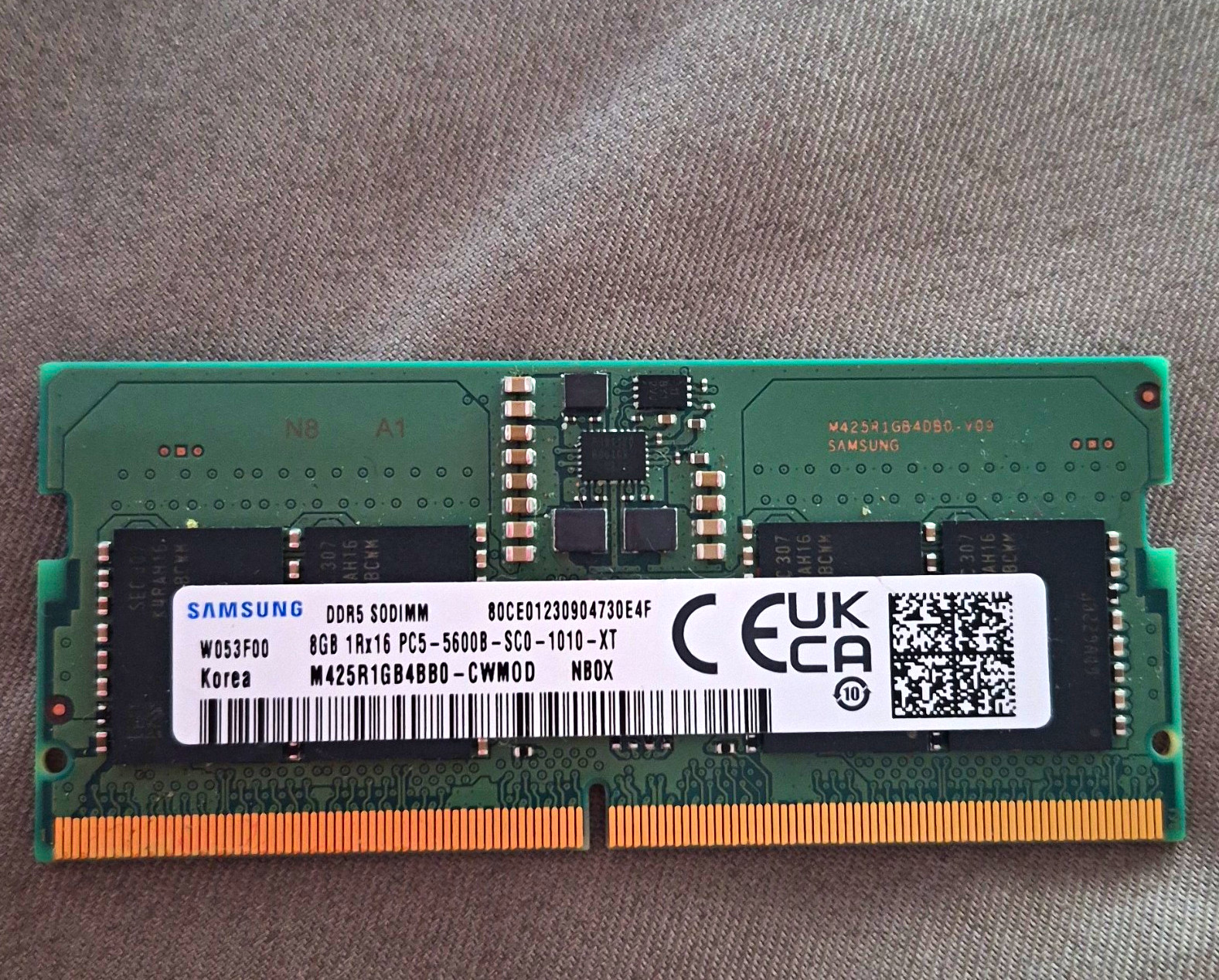 Samsung 8GB DDR5 SO-DIMM PC5-5600B 262-Pin Non-ECC RAM M425R1GB4BB0-CWM0D