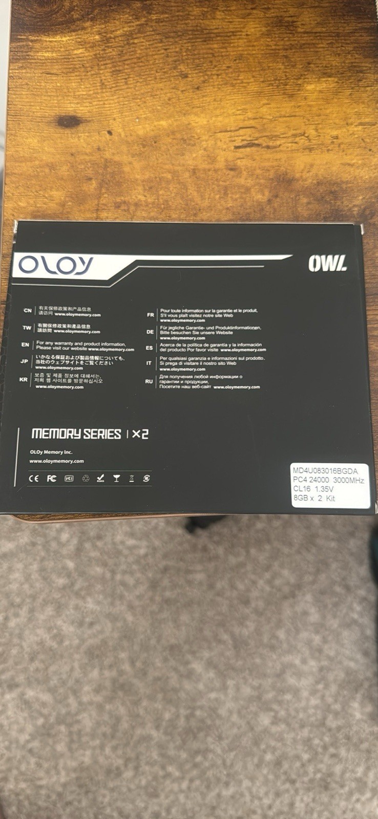 OLOy OWL 16GB (2x8GB) DDR4-3000 PC4-24000 CL16 288-Pin DIMM RAM