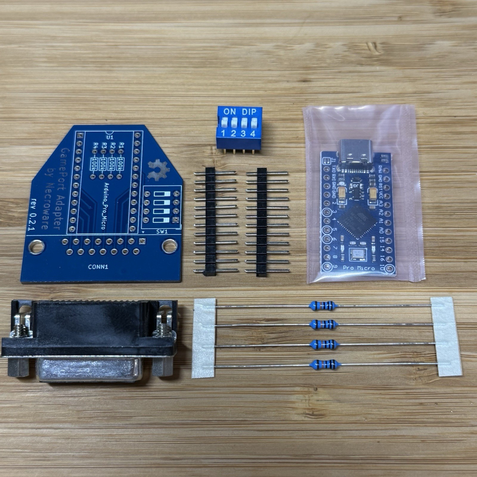 Game Port To USB Adapter Designed By Necroware DIY Kit Requires Assembly