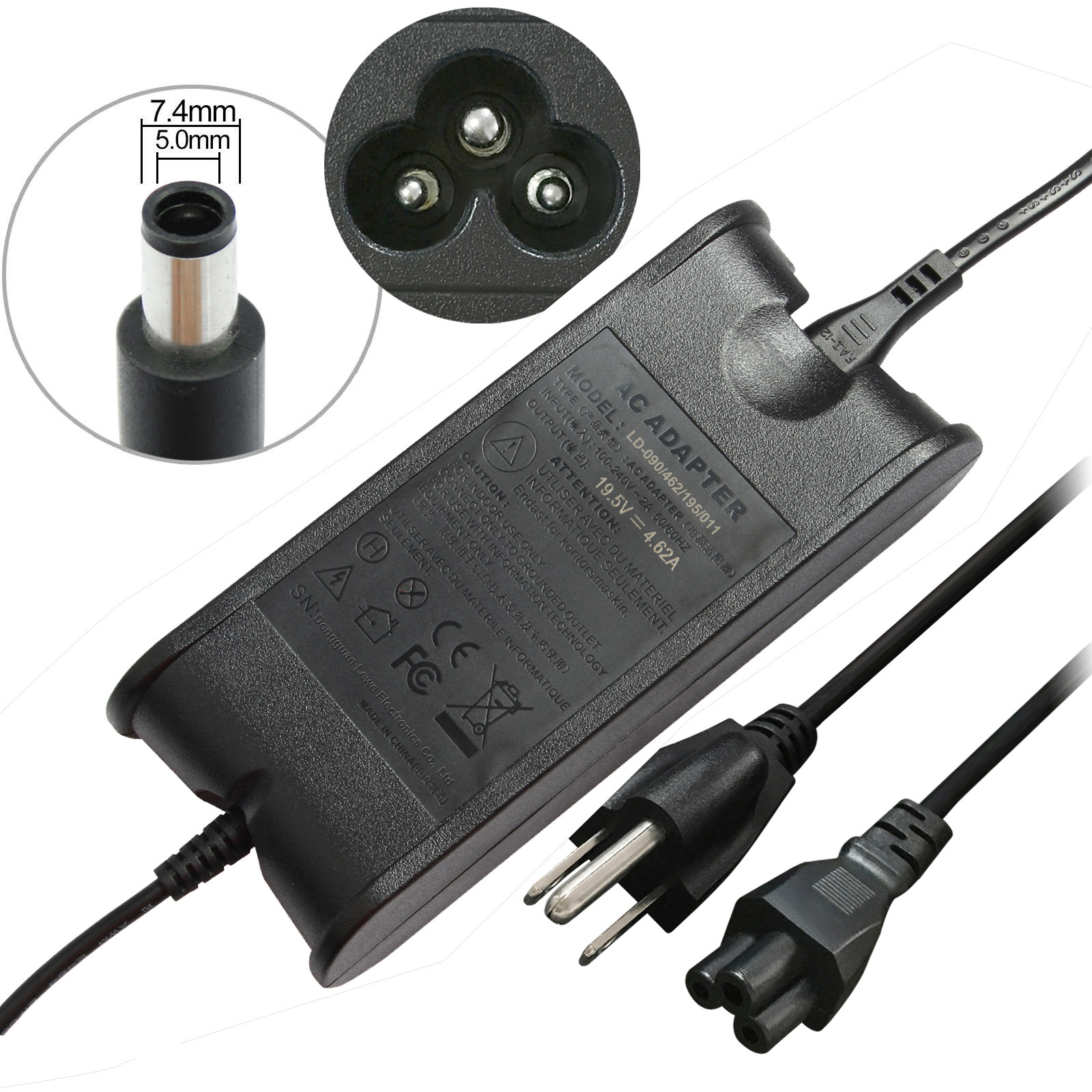 For Dell Latitude E6410 E6420 E6400 Laptop AC Adapter Charger 19.5V 4.62A PA10