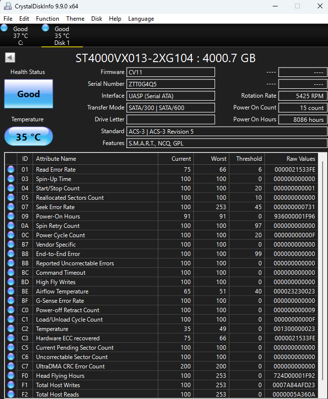 Seagate Skyhawk 4TB SATA 3.5″ HDD ST4000VX013