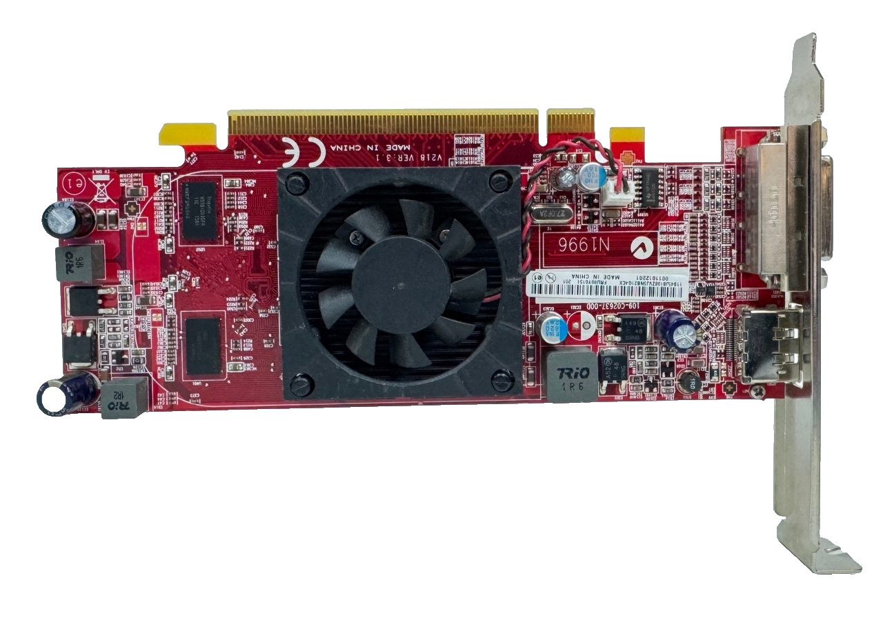 AMD V218 Radeon 512MB GDDR3 PCIe x16 DVI DP GPU Video Graphics Card, TESTED