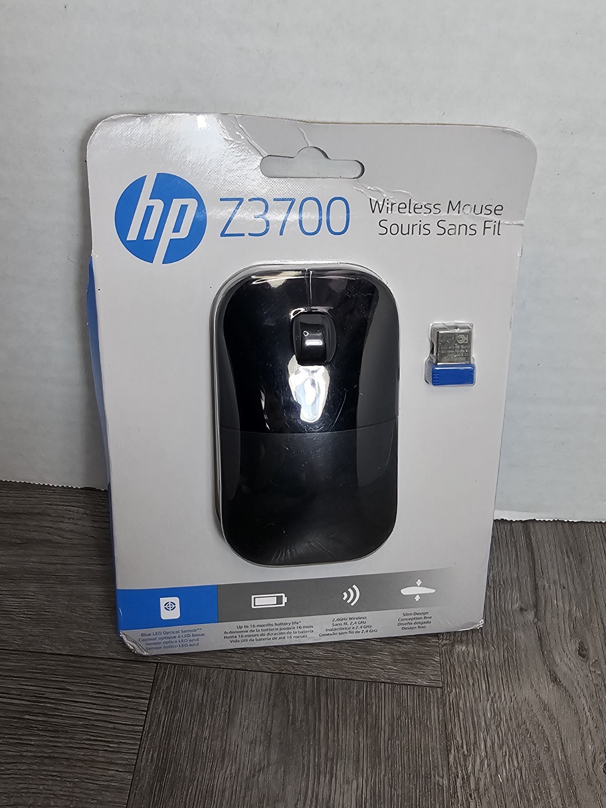 HP Z3700 Wireless Computer Mouse with USB Dongle Black