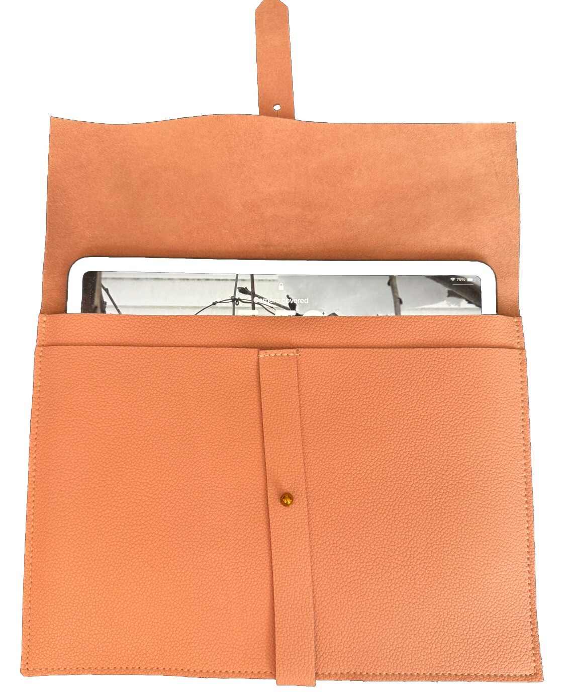Leather Handmade Tablet Sleeve Pink For 11” Device or Notebook
