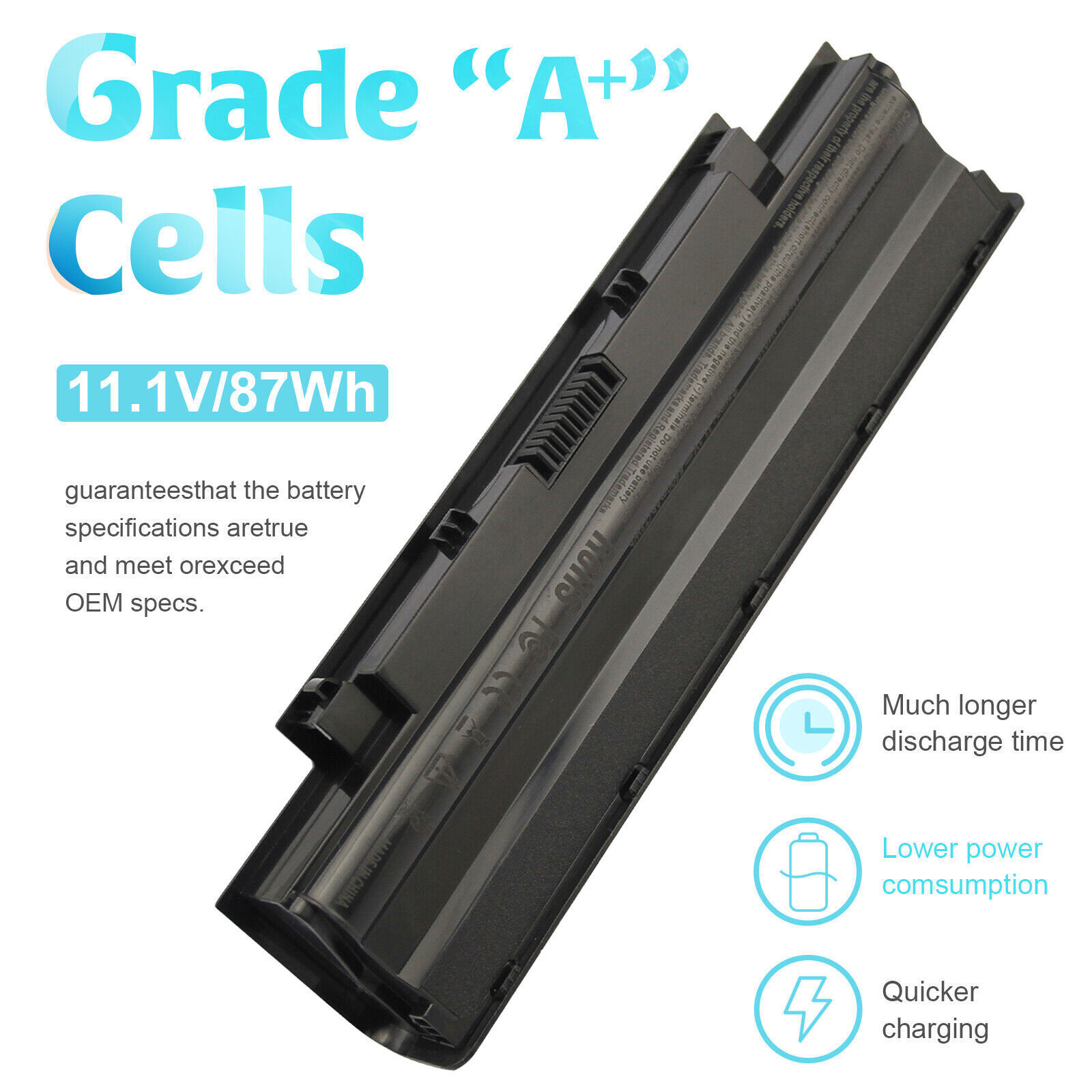 6/9 Cell Battery For Dell Inspiron N5030 N5040 N5050 J1KND N4010 N5010 N5110