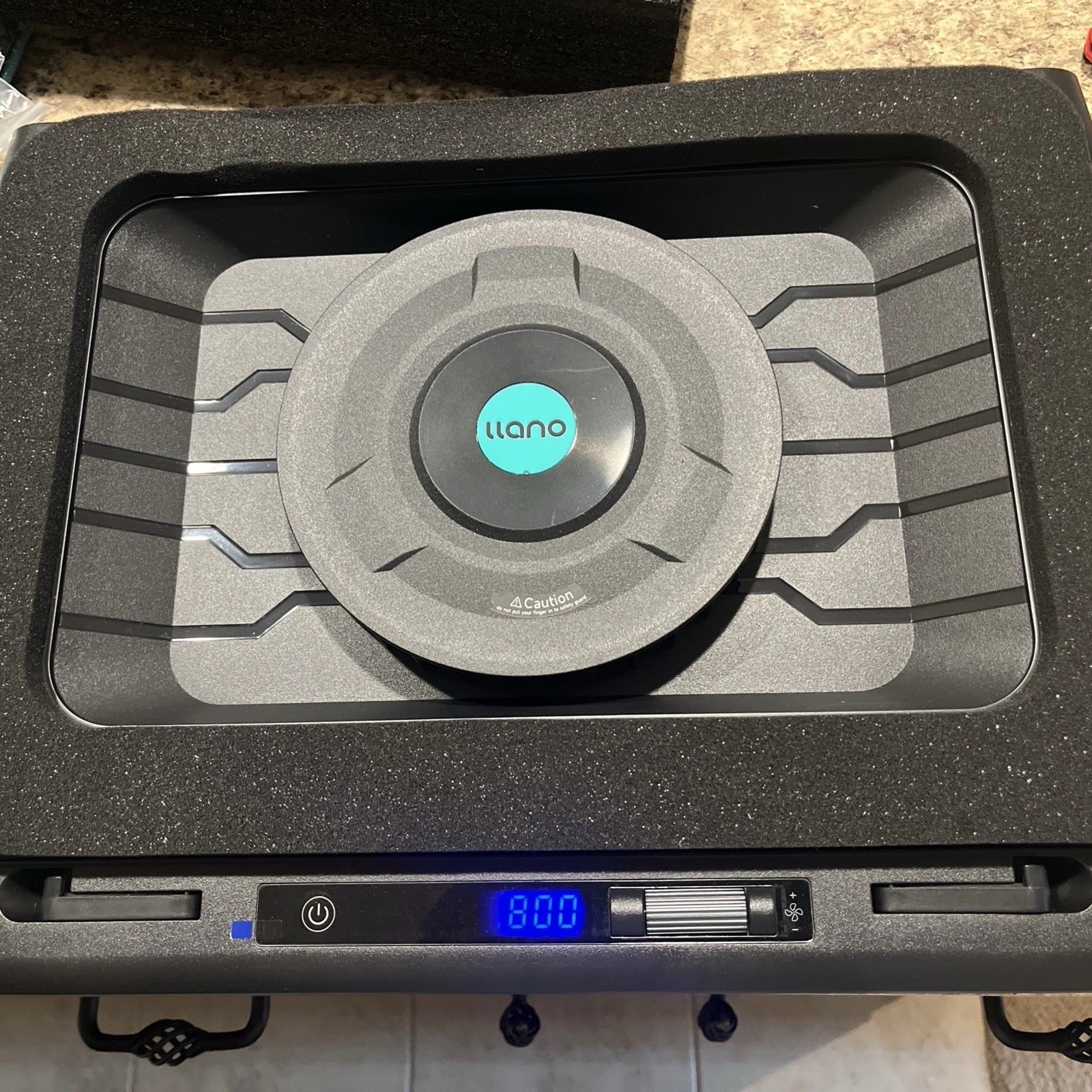 llano V12 Laptop Cooler W/ Turbo Fan 5.5” Diam. 15.6-21” Laptop. W/Touch Control