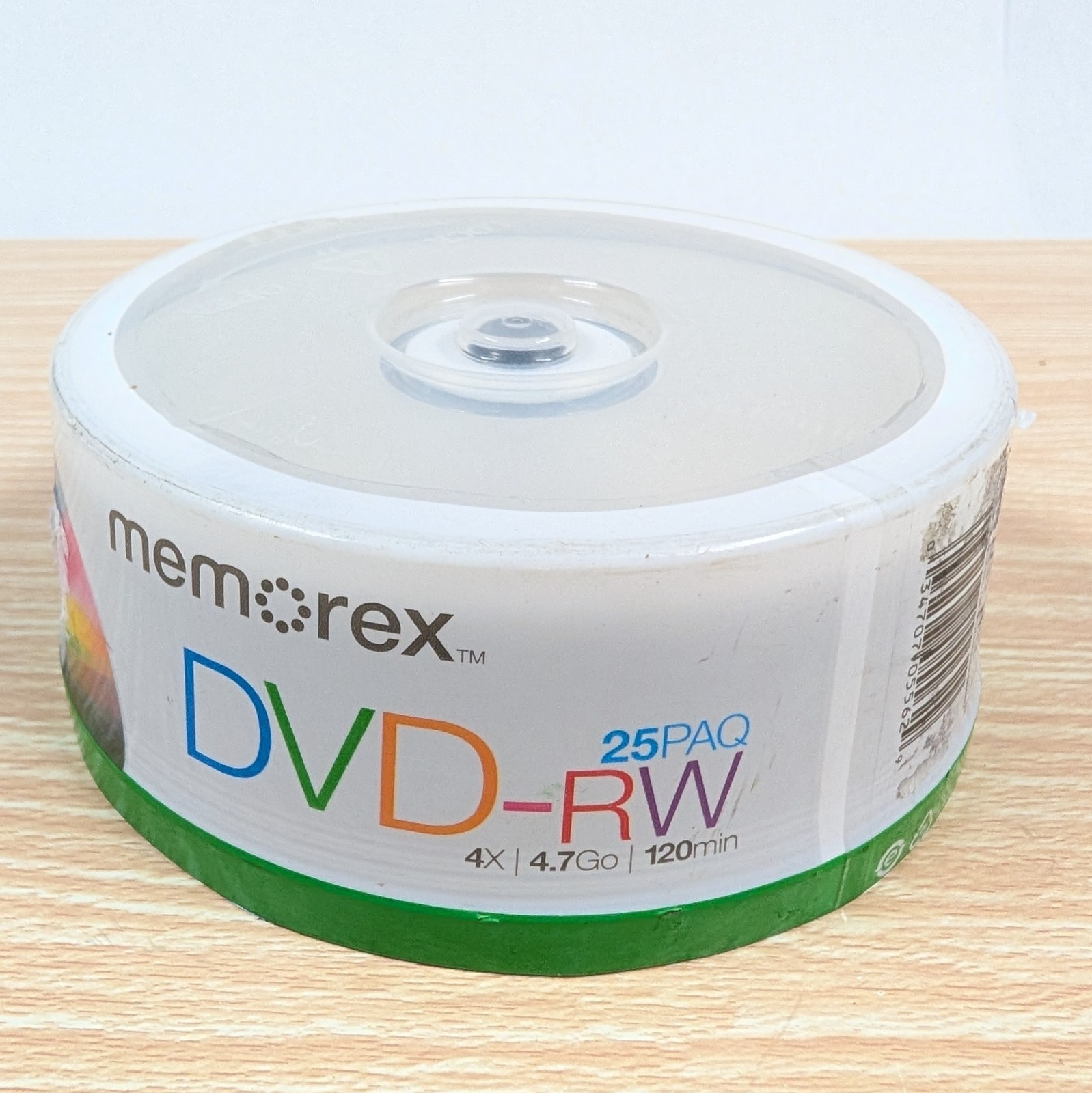 SEALED Memorex DVD-RW 25 Pack 4X / 4.7GB / 120 Min Rewritable Disc PK