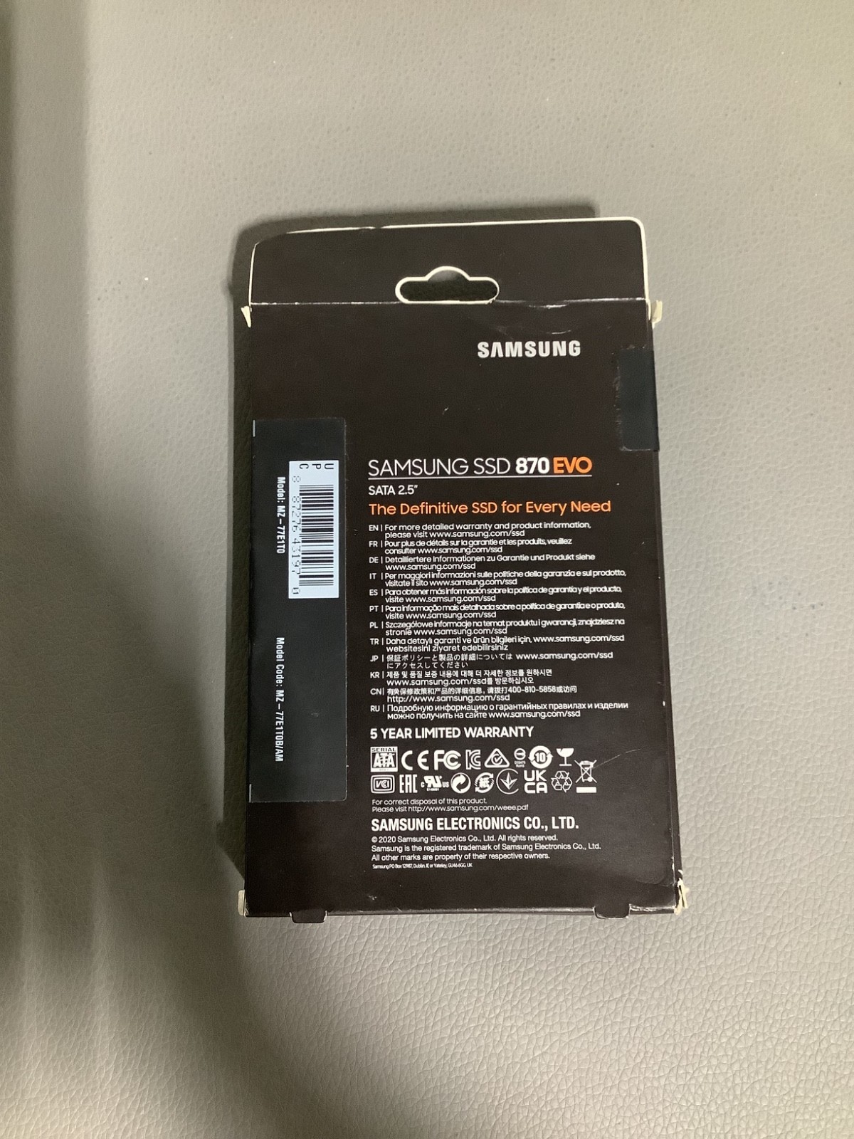 Samsung 870 EVO 1TB Internal SSD 2.5″ SATA MZ-77E1T0B