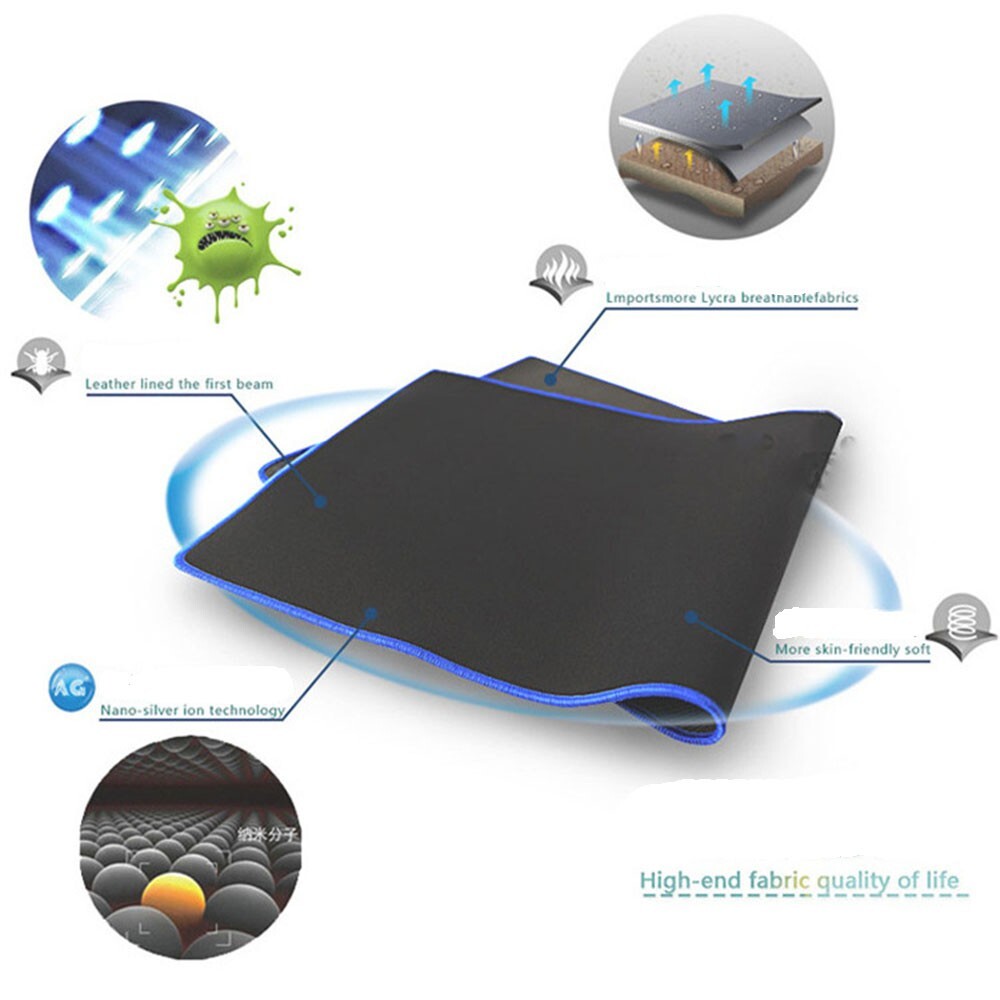 Large Computer PC Laptop Rubber Gaming Mouse Pad Mat Color Random Blue