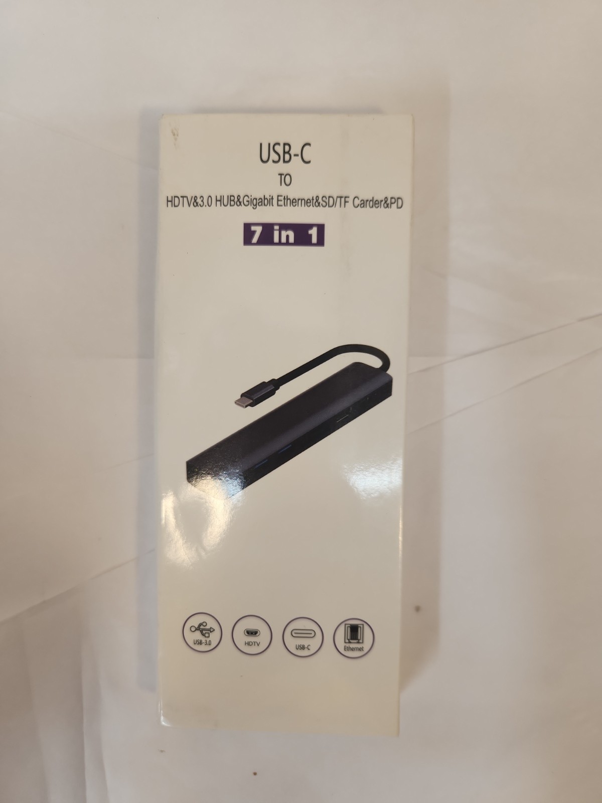 7-in-1 USB-C Hub Adapter | 4K HDMI | Gigabit Ethernet | 100W PD | USB 3.0 | NEW