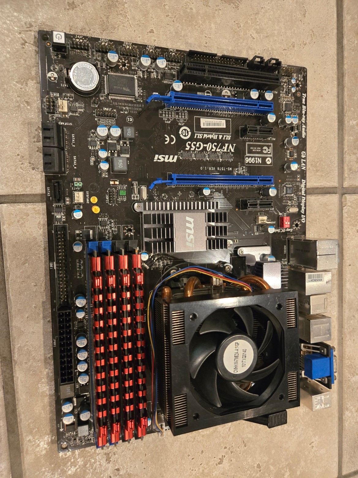 MSI NF750-G55 Motherboard, 16GB RAM, Phenom X6 1090T CPU