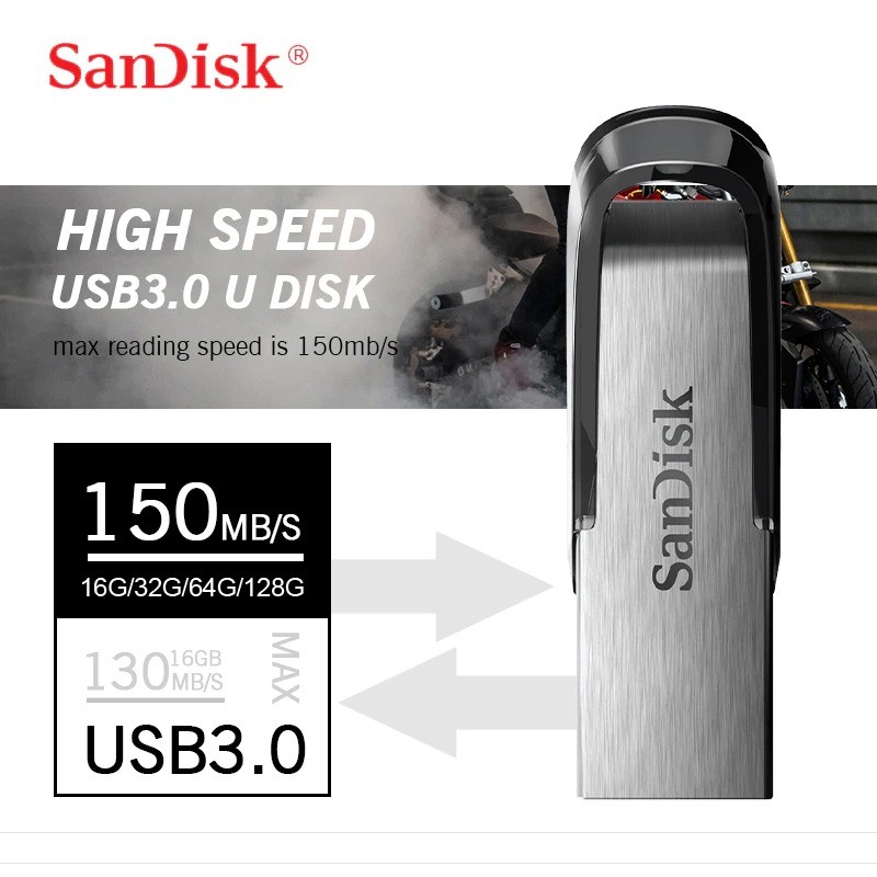 SanDisk Ultra Flair USB Flash Drive 64 GB Pen Drive USB 3.0 USB Stick