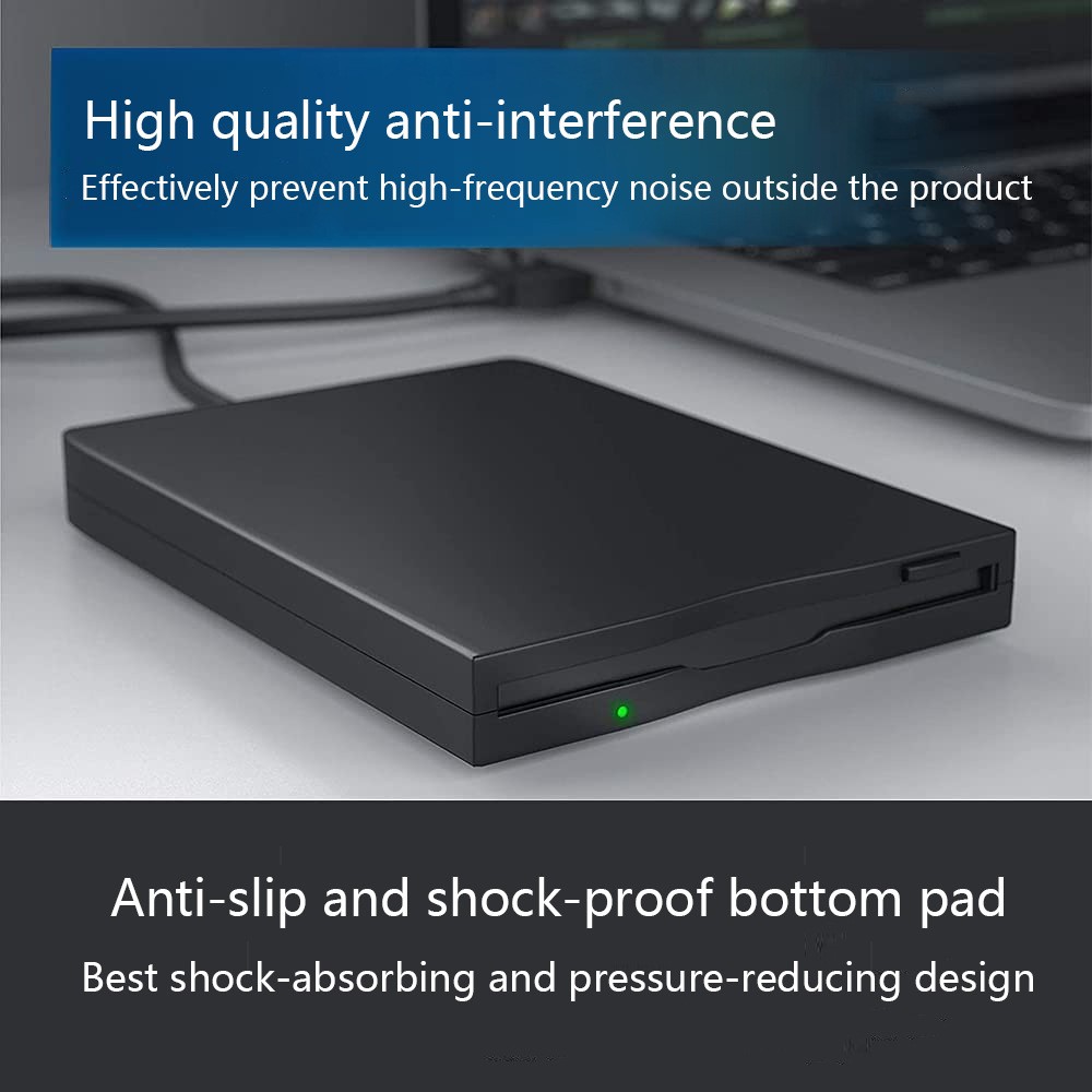 3.5” USB 2.0 Data External Floppy Disk Drive 1.44MB For Laptop PC Win 7/8/10 Mac