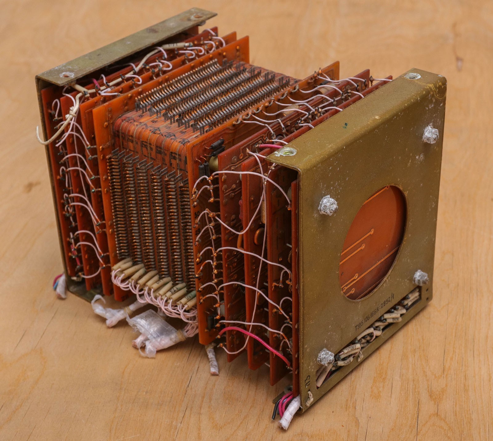 USSR Magnetic Ferrite Core Memory Double Frame Board 1Kbyte USSR 1970s