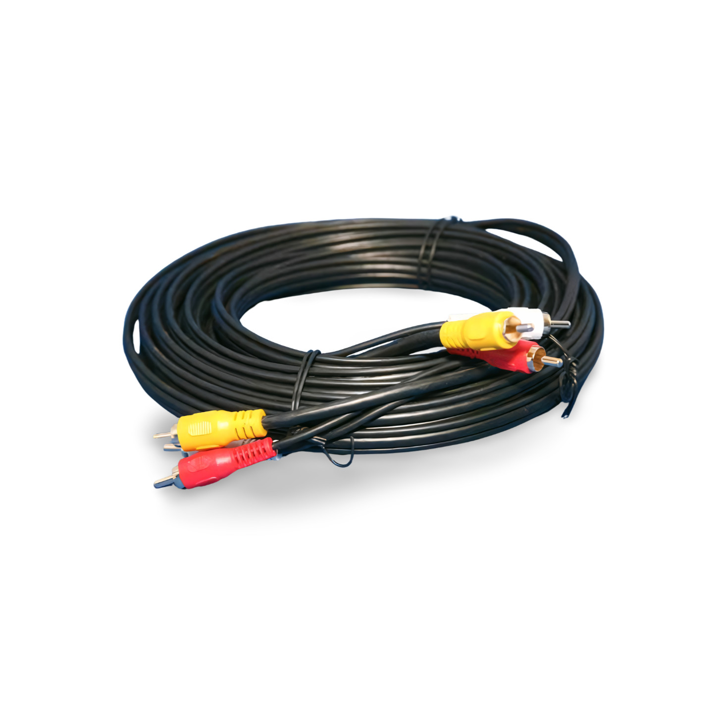 25ft Dual RCA Audio Single Video Cable – Black