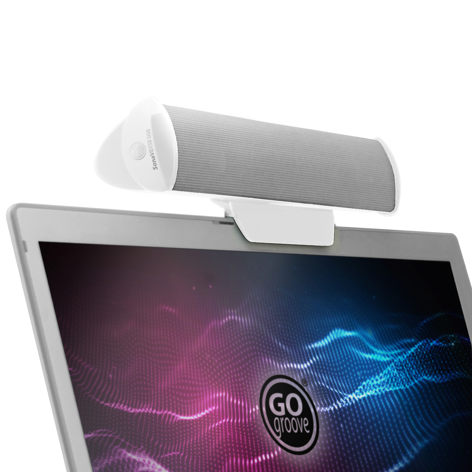 USB Laptop Computer Speaker with Clip-On Portable Soundbar Design