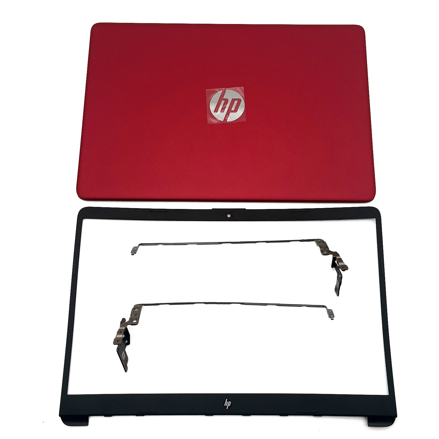 For HP 15-dw0081wm 15-dw0083wm 15-dw0000 Top Back Cover Lid & Hinges &Bezel Red