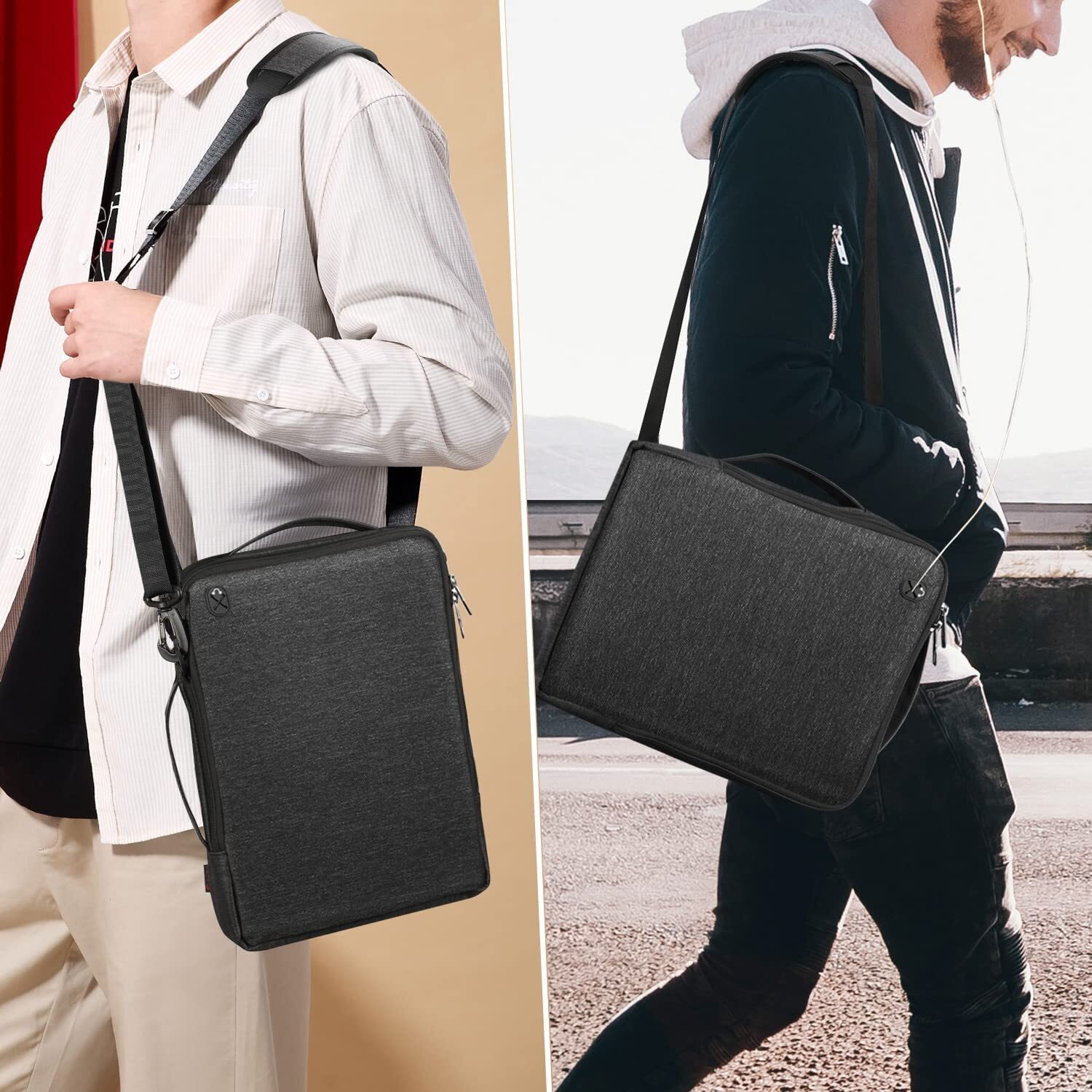 14-inch Laptop Shoulder Bag Padded Computer Tablet Carrying Case for MacBook HP