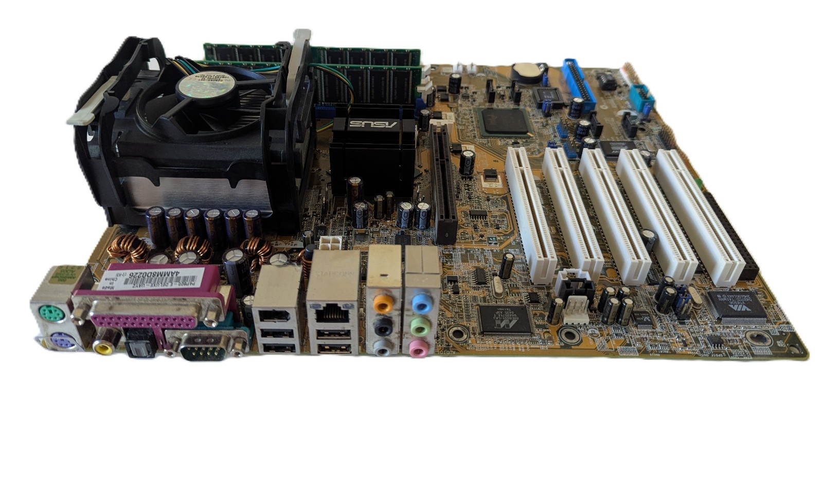 ASUS P4P800-E Deluxe ATX Motherboard Pentium 4 2.8 GHz CPU 1 GB RAM I/O Shield