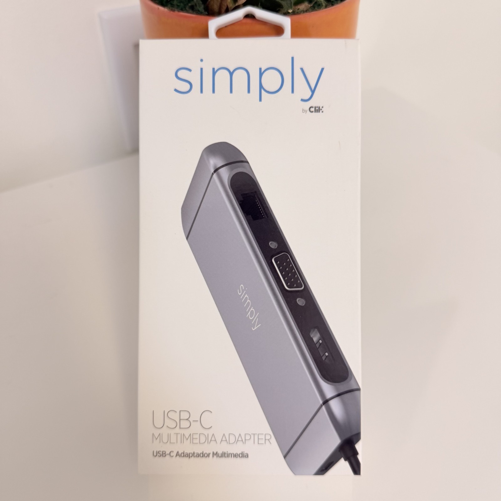 New Simply USB-C Multimedia Adapter RJ45, VGA, HDMI, USB 3.0, TF, SD, PD Power