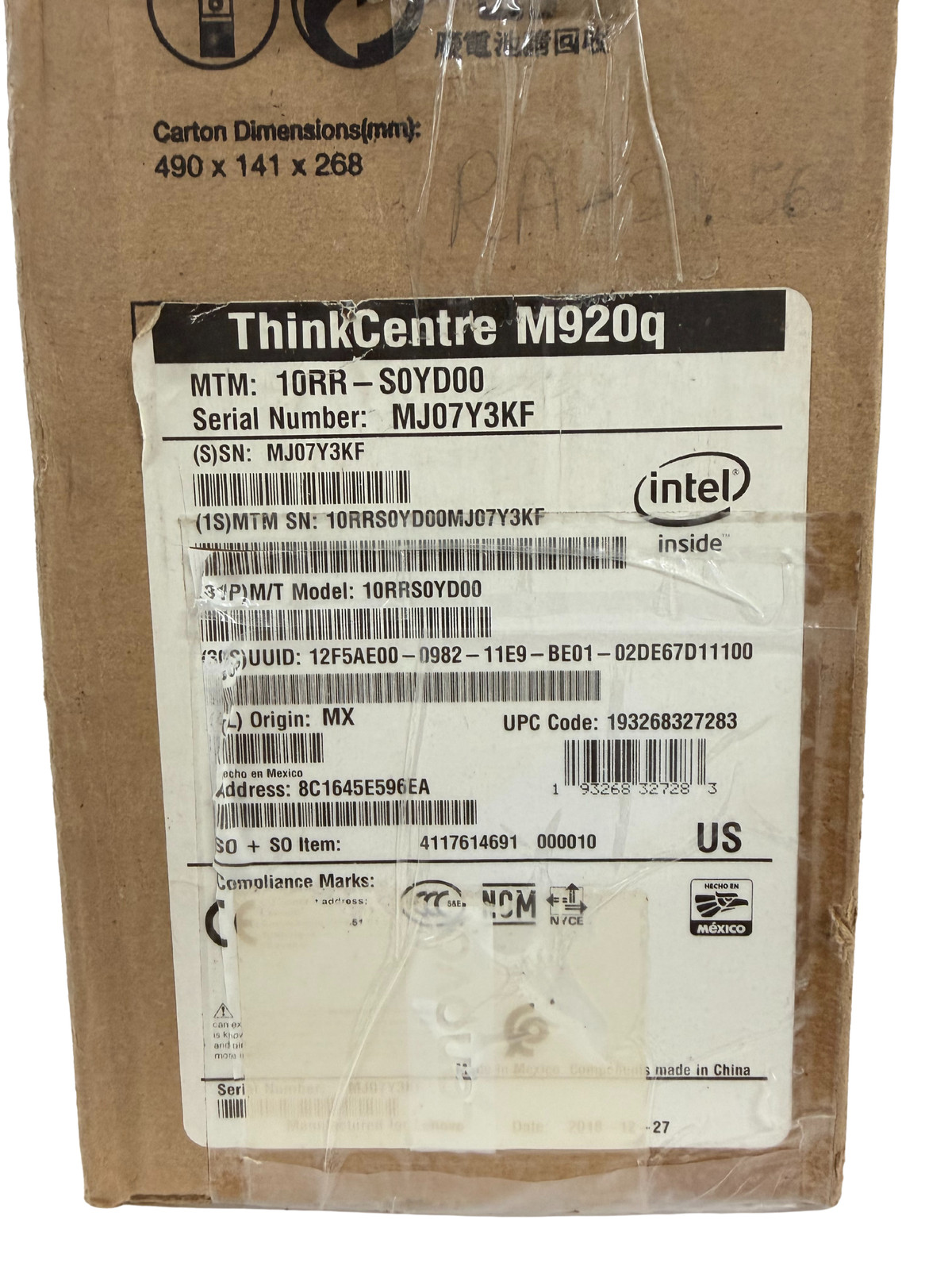 Lenovo ThinkCentre M920q Intel i5 8th Gen 8GB 256GB BRAND NEW SEALED