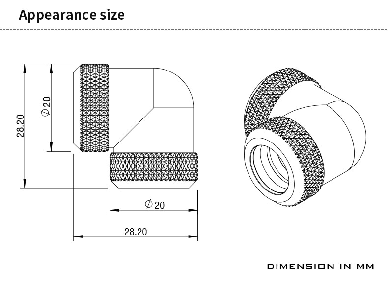 Barrow 90 Degree Angle Dual Compression Fitting For 12mm Rigid Tube TWT90KNS-K12