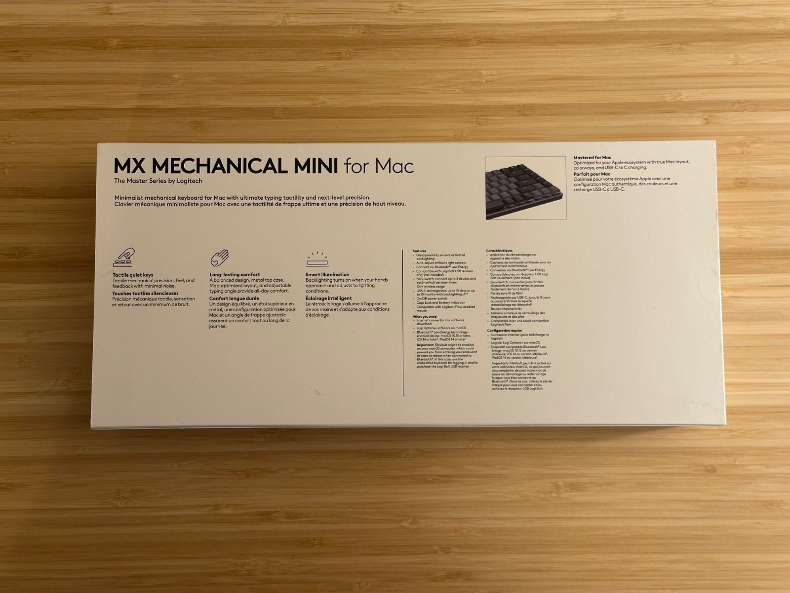 Logitech MX Mechanical Mini for Mac Tactile Wireless Backlit Keyboard Space Grey