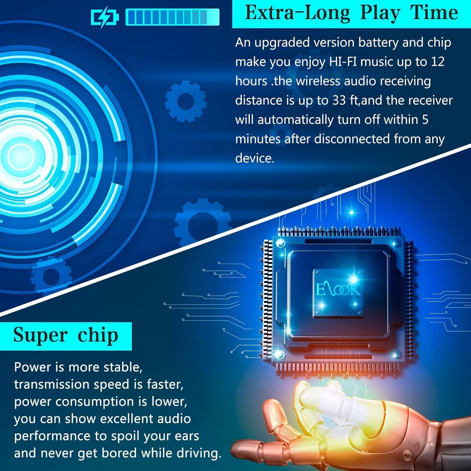 Vintage Car Audio Cassette Receiver with Bluetooth 5.0