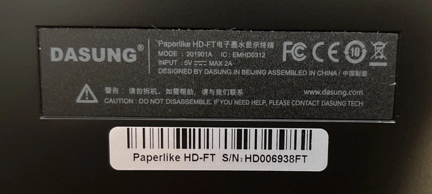 Dasung Paperlike HD-FT 13.3″ E-Ink Monitor Original Packaging + Custom Felt Case