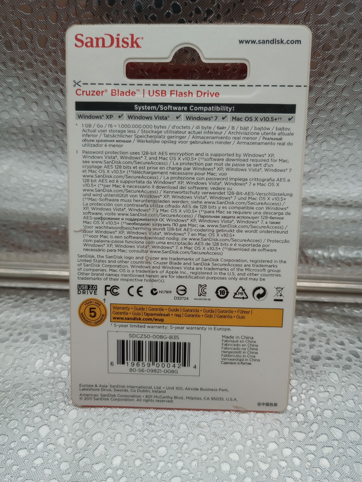Sandisk CRUZER BLADE 8GB SDCZ50-008G-B35 USB 2.0 Flash Pen Drive 8G NEW Micro