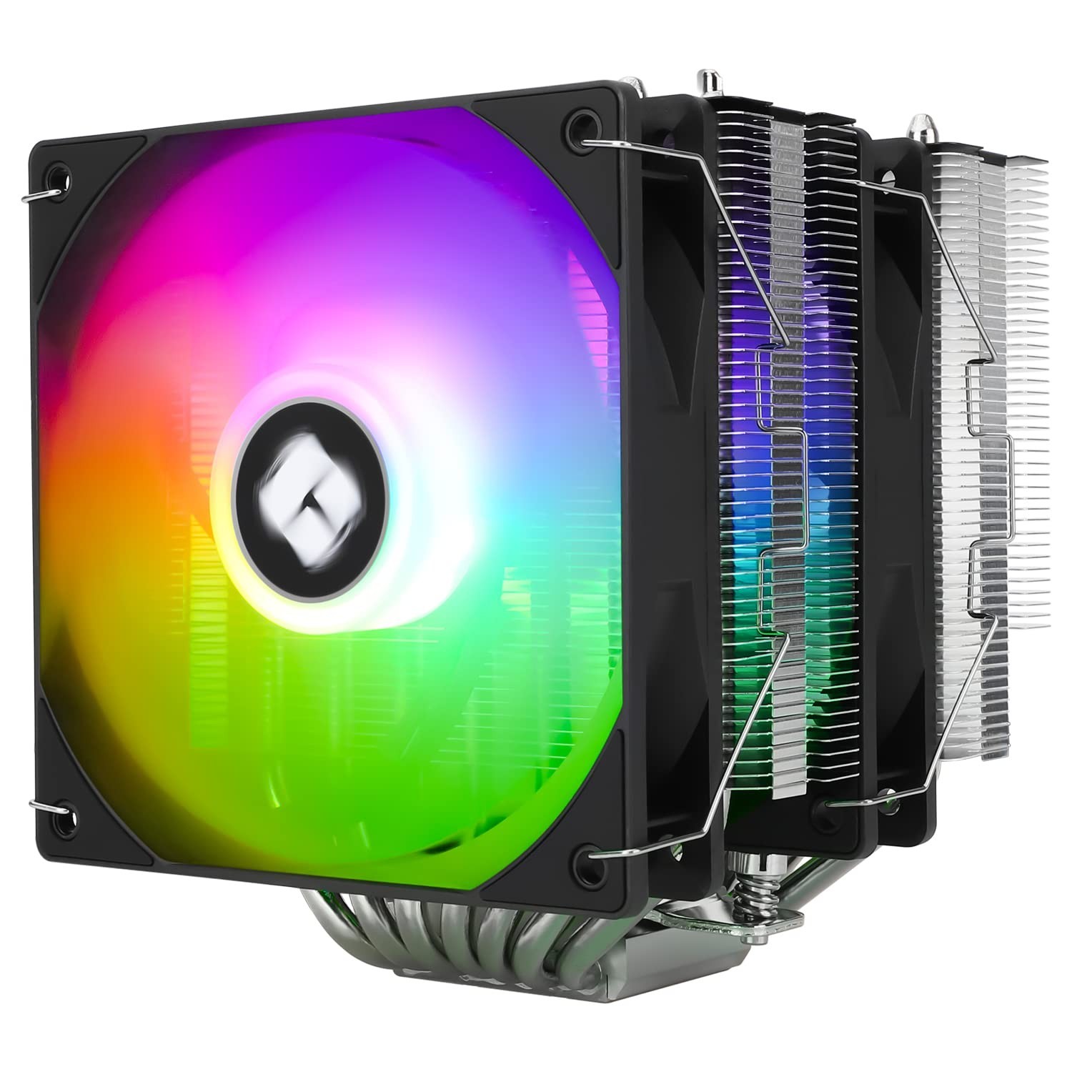 High Performance CPU Cooler – 7 Heat Pipes, 1500 RPM Fans, Silent Operation